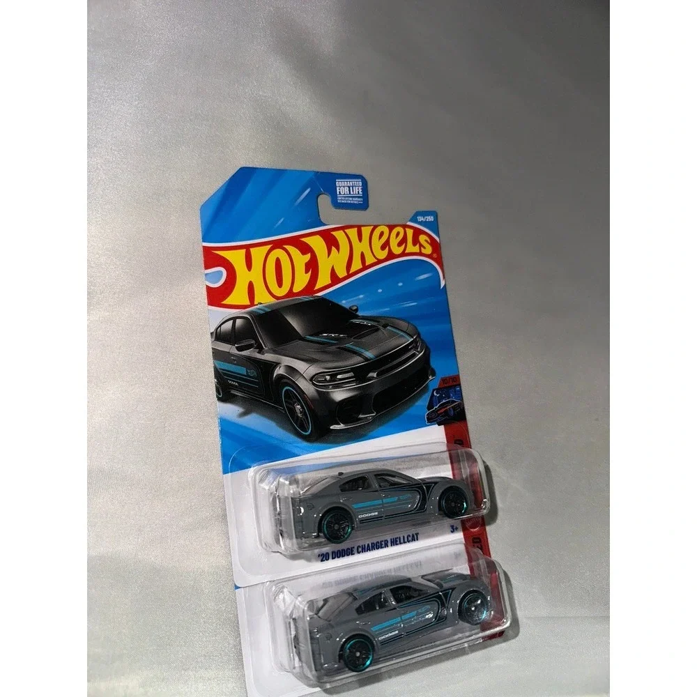 Hot Wheels 20 Dodge Charger Hellcat Nightburnerz Gray Blue 134/250 Lot of 2